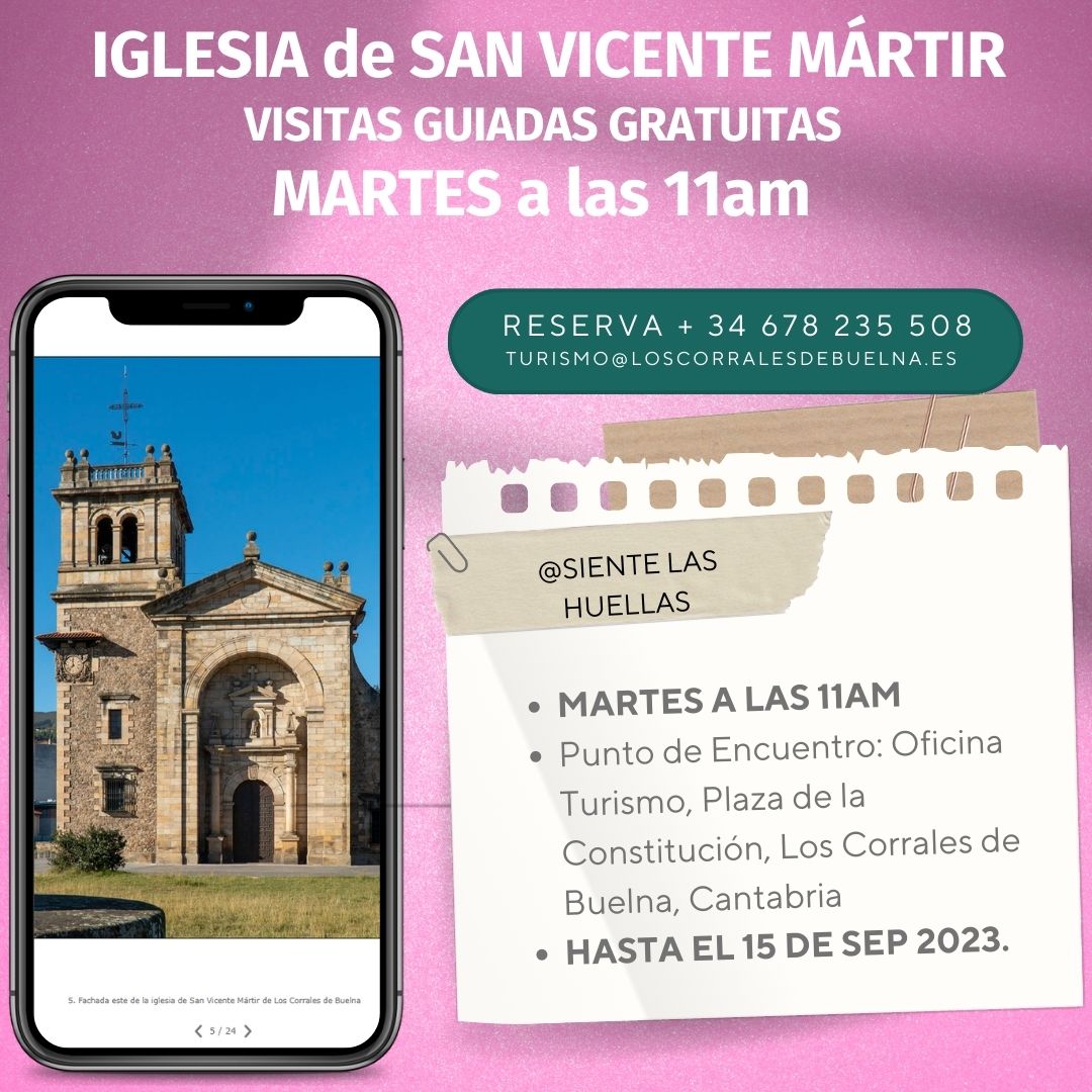 VISITAS GUIADAS GRATUITAS iglesia san Vicente martes 2023