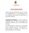AVISO URGENTE